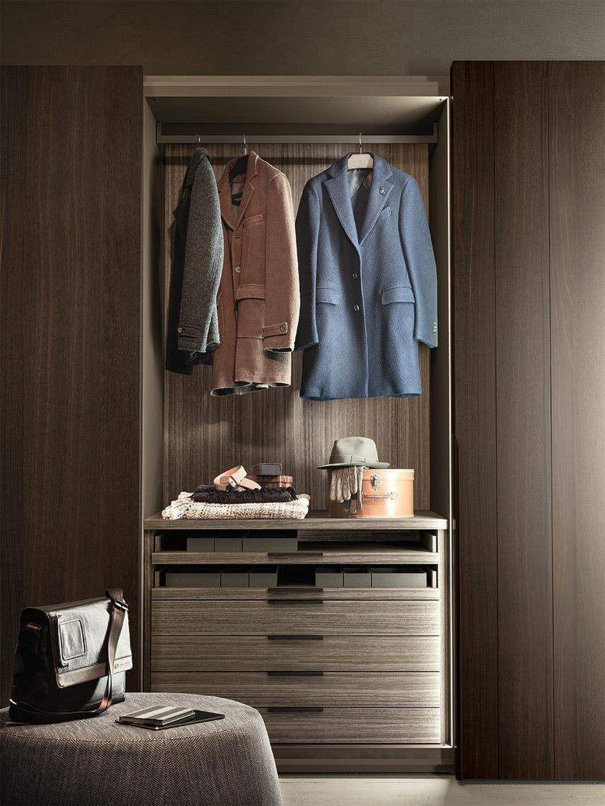 Modular lacquered wardrobe with coplanar doors | Rain by ALF Dafre
