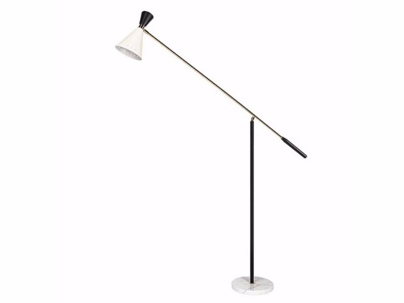 Direct light floor lamp with swing arm | Milwaukee by Gianfranco Ferre Home