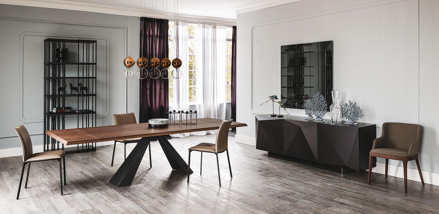 Rectangular metal table | Eliot Wood Drive by Cattelan Italia