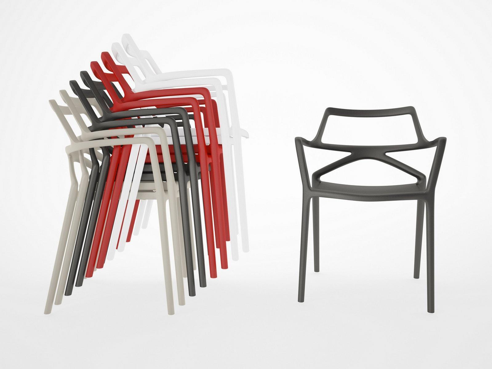 Garden chair with armrests | Delta by Vondom
