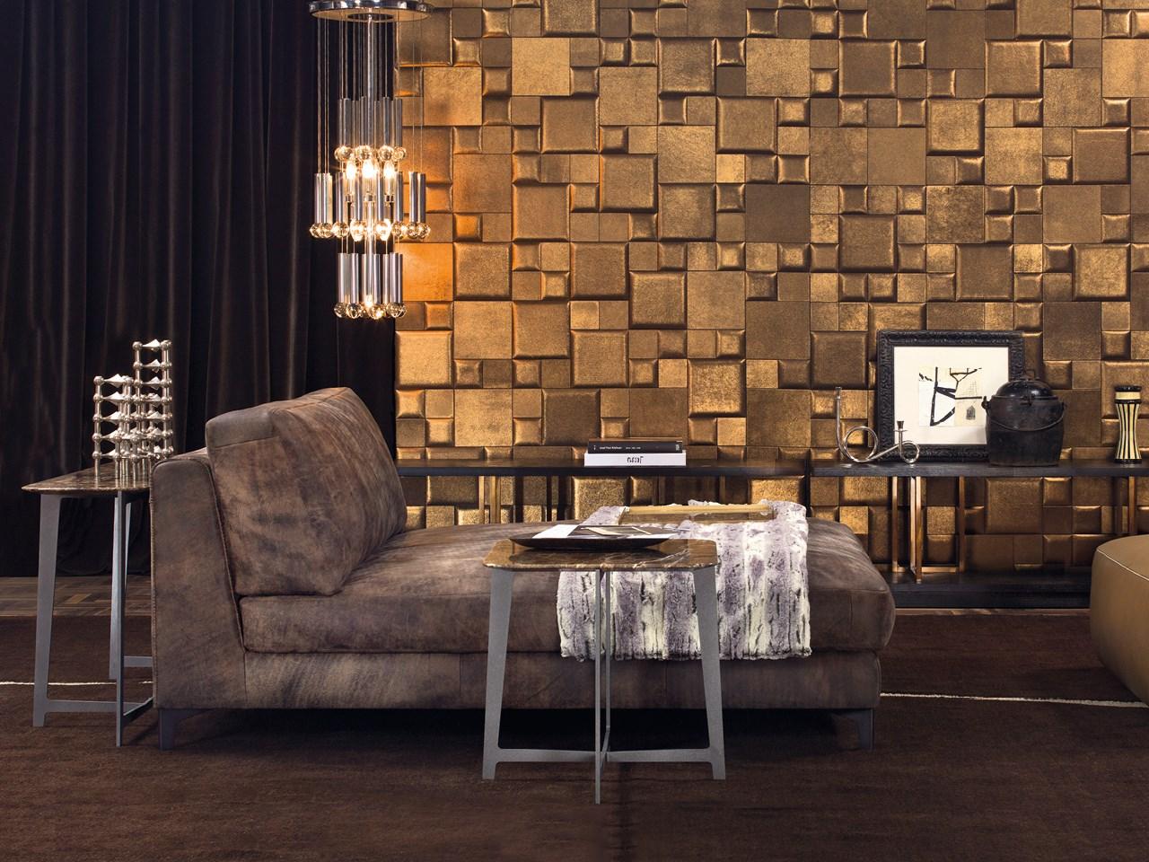 Upholstered leather day bed | Ben by Borzalino