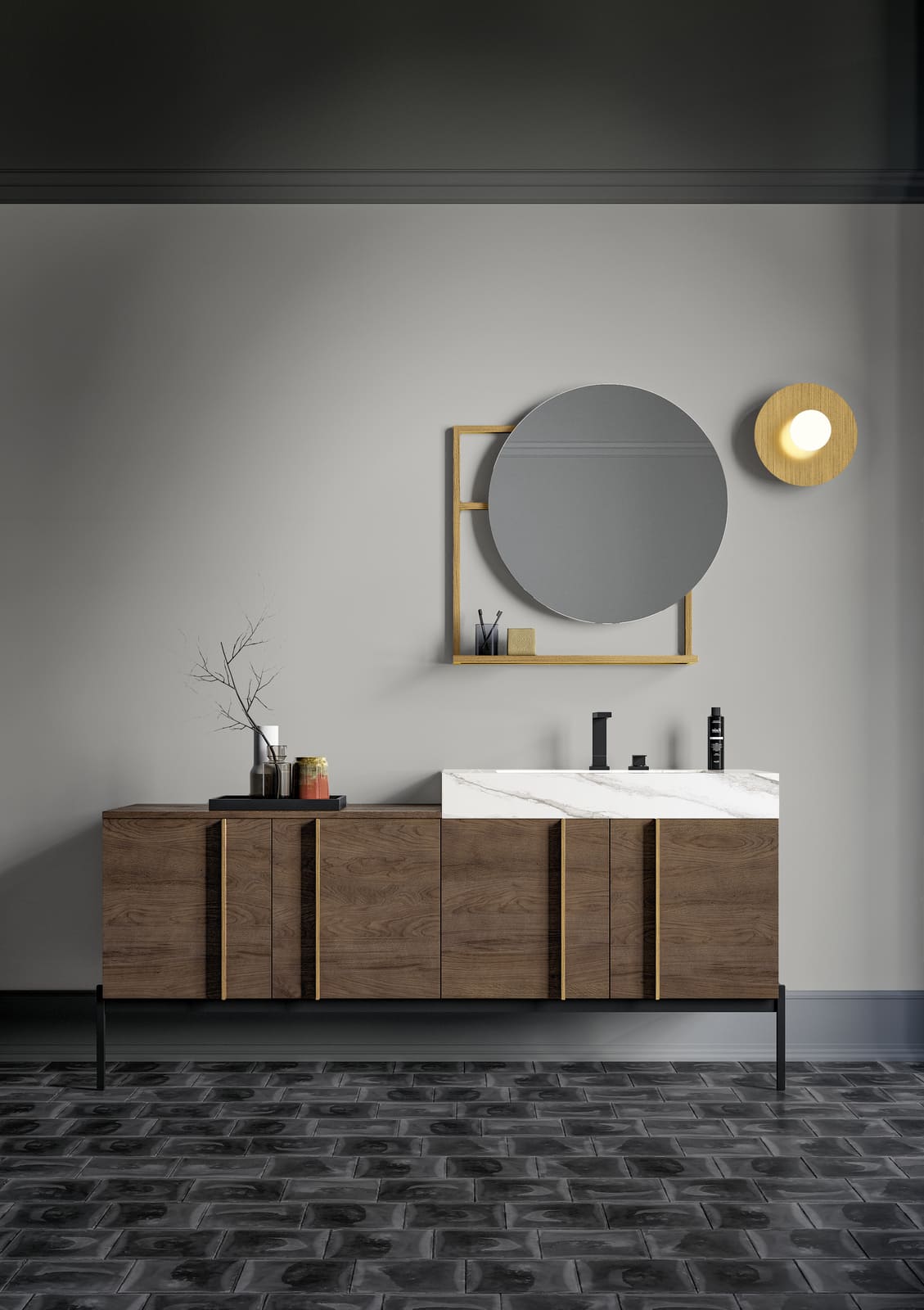 Lacquered bathroom | Sidero by Birex