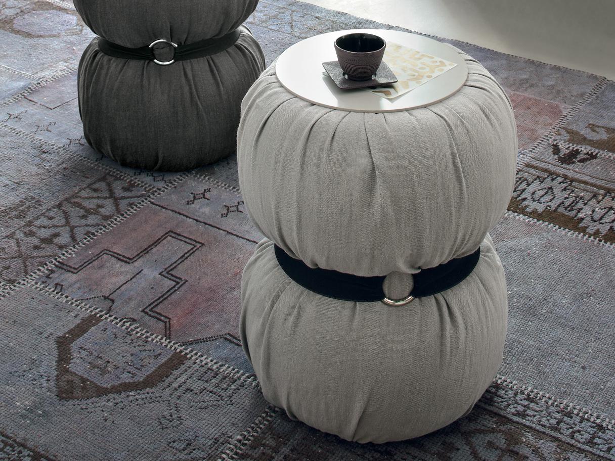Storage upholstered pouf | Guccino by Tomasella