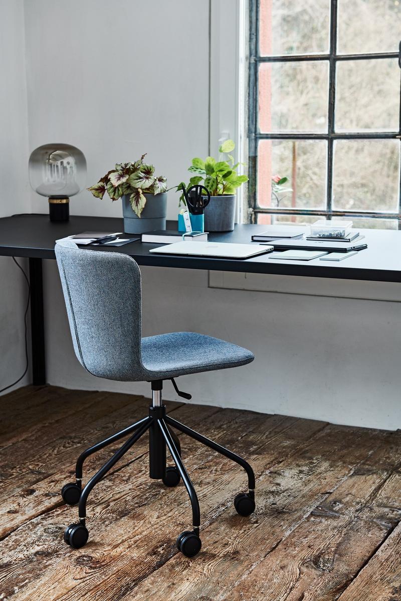 Swivel fabric office chair with castors | Calla Ds Ts by Midj