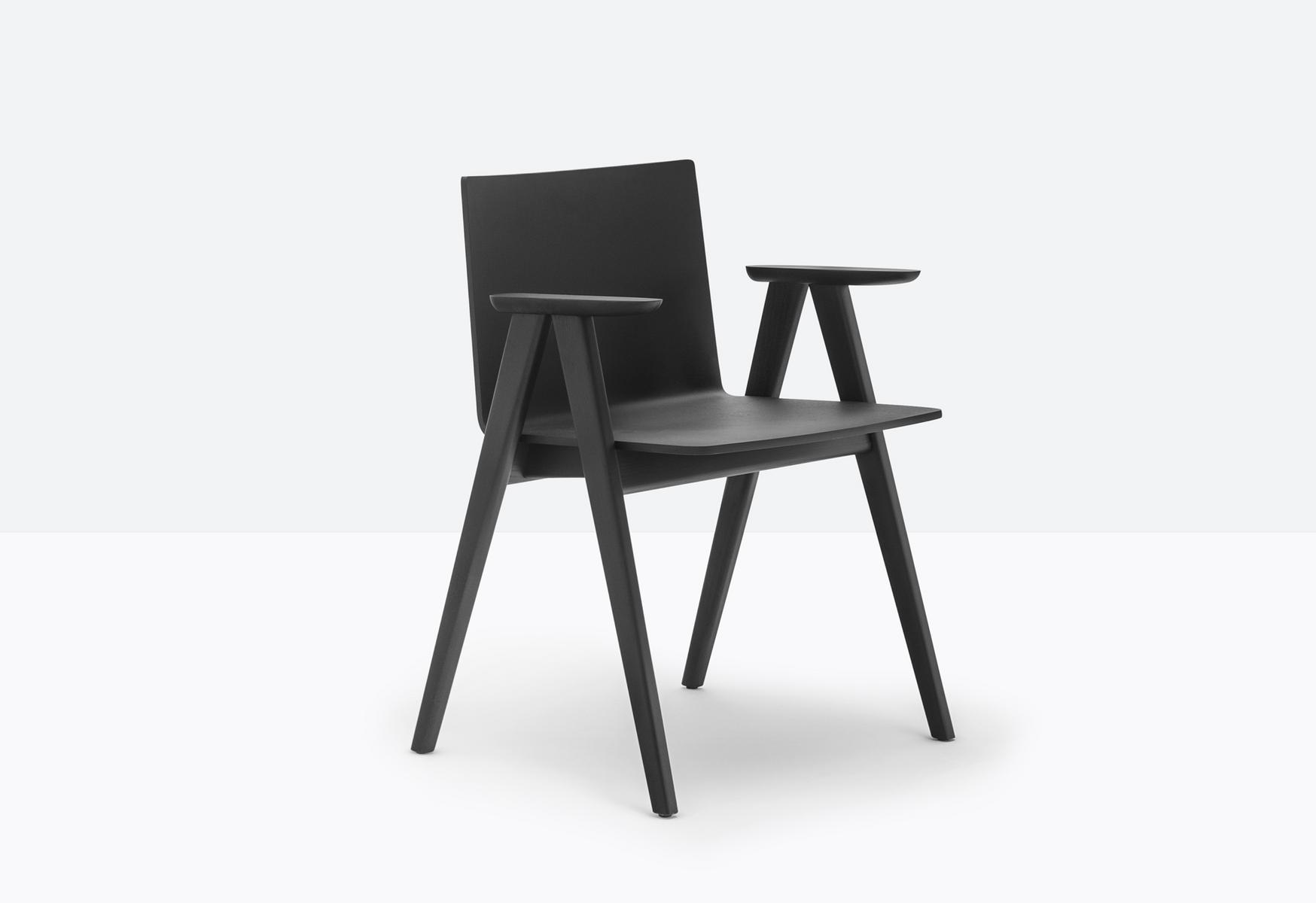 Ash chair with armrests | Osaka 2815 by Pedrali