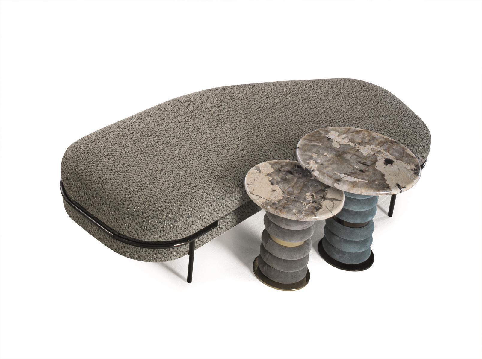 Velvet indoor benche | Lloyd by Longhi