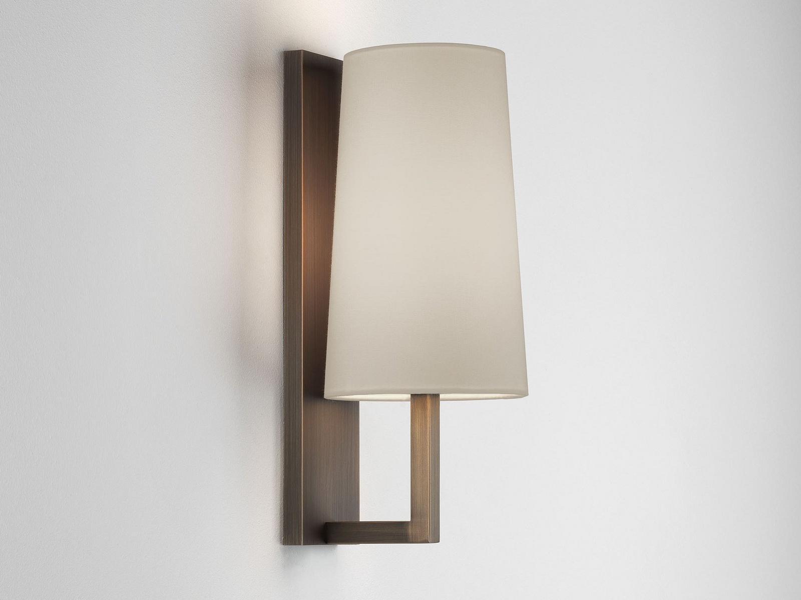 Aluminum wall lamp and fabric lampshade | Riva by Astro lighting
