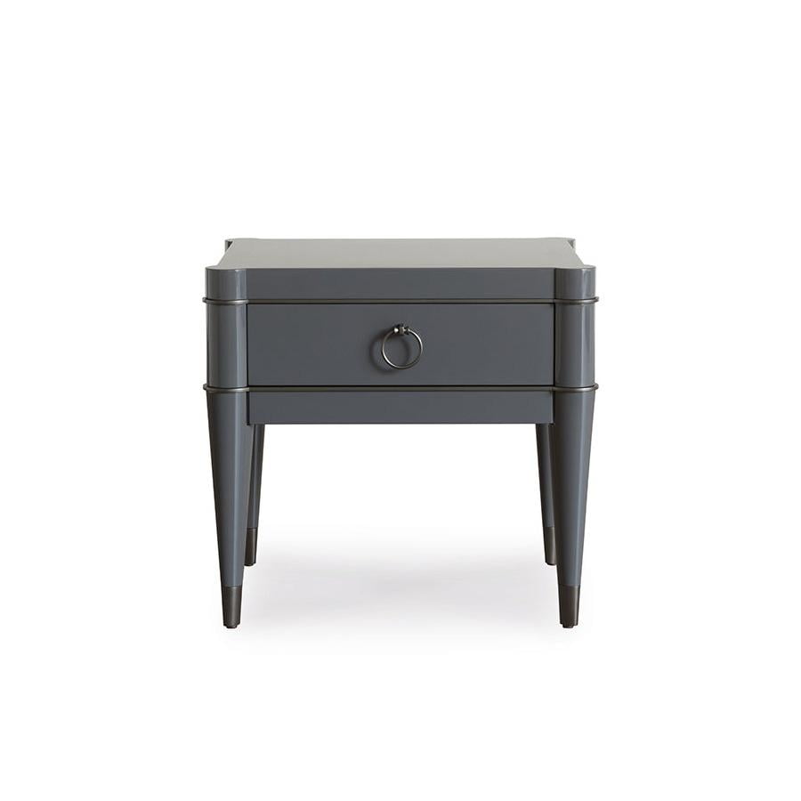Rectangular lacquered bedside table with drawers | Ambra by Galimberti Nino