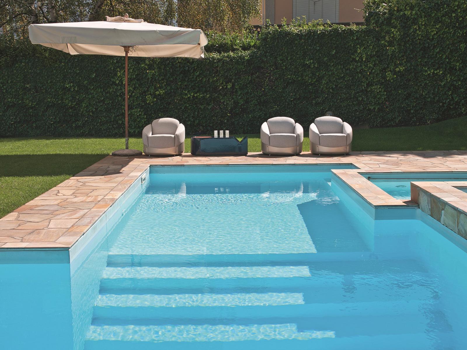 Fabric outdoor armchair | Astrea by Longhi