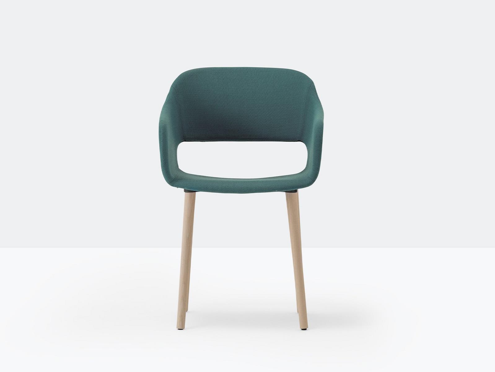 Upholstered fabric chair with armrests | Babila 2756 by Pedrali