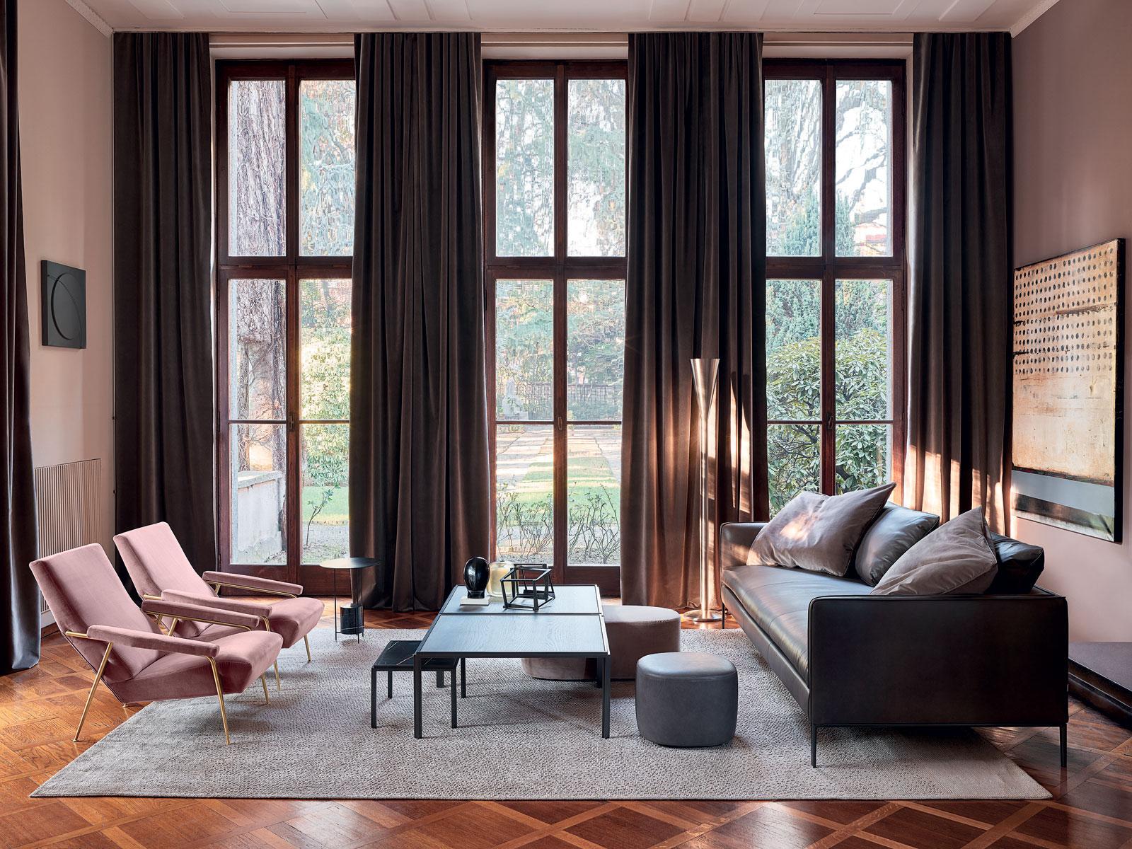 Fabric armchair | D.153.1 by Molteni