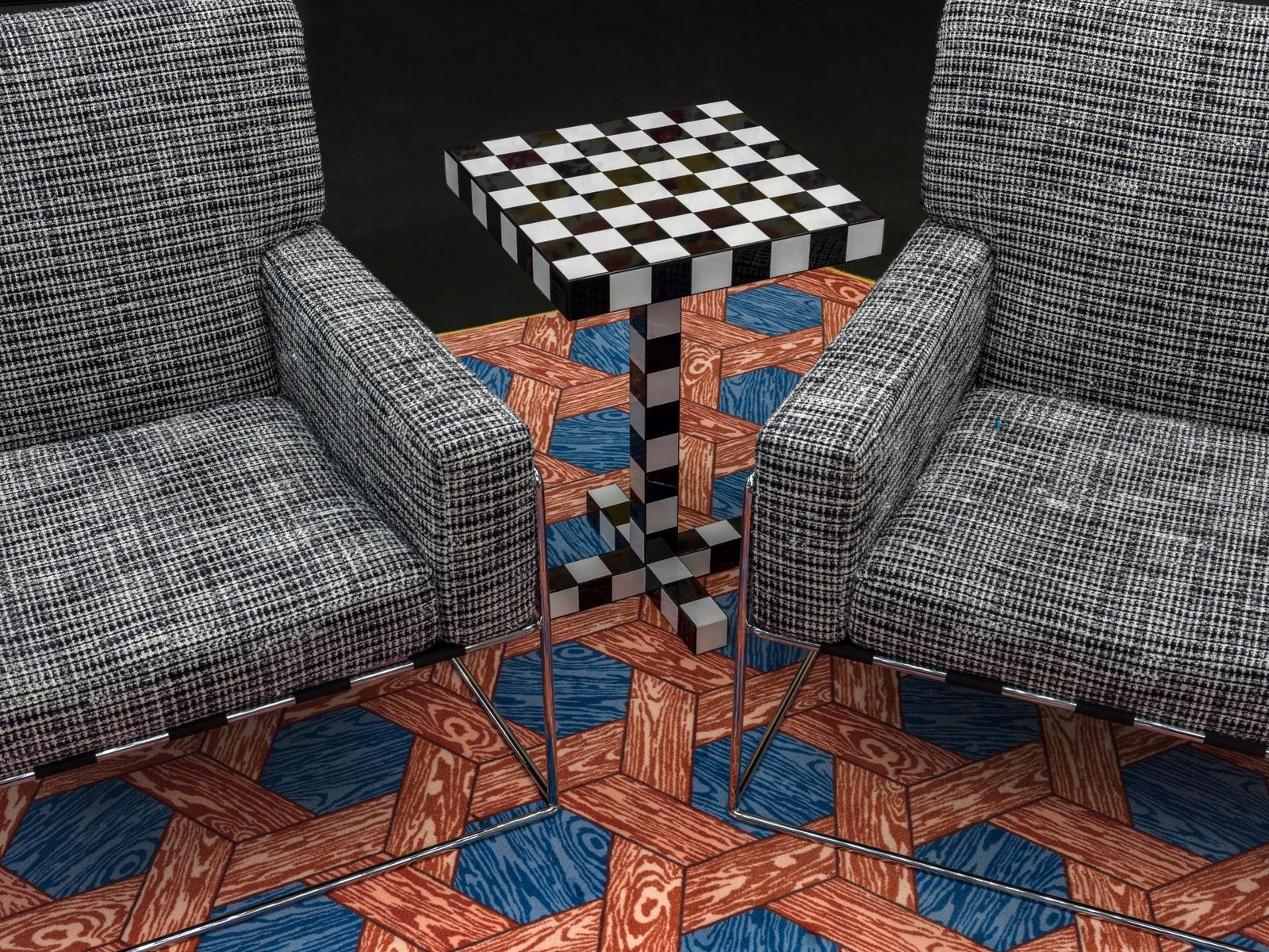 Square wooden coffee table | Chess Table by Moooi