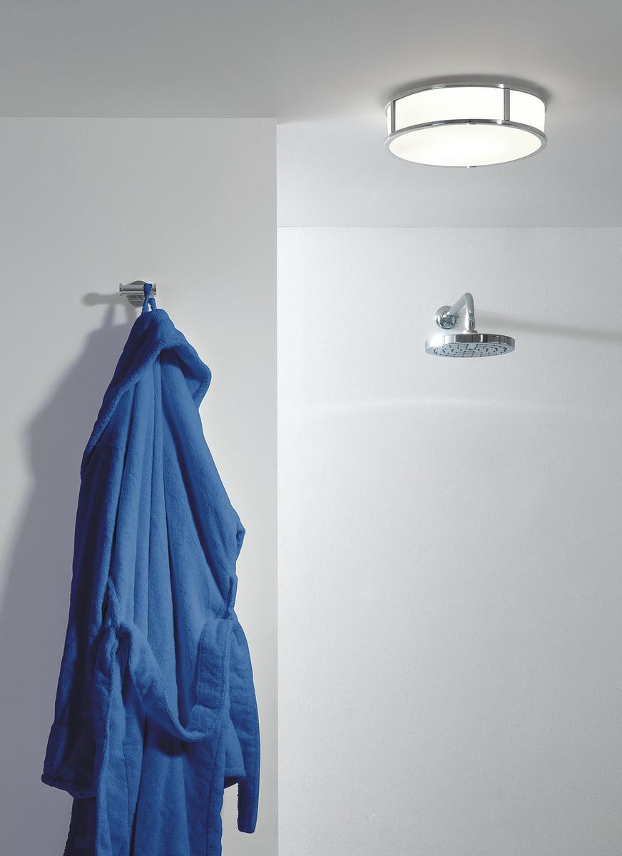 Glass and steel ceiling light with dimmer | Mashiko Round by Astro lighting