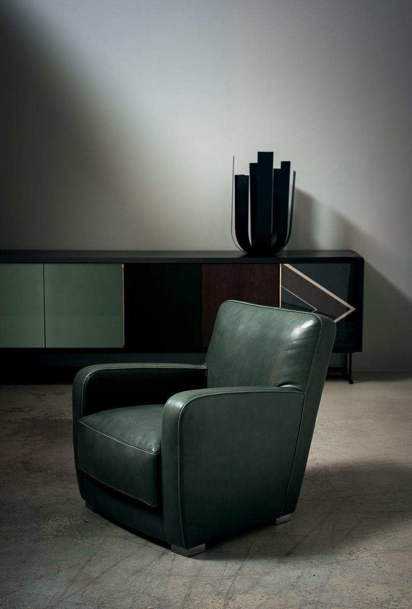 Leather armchair | Berlino by Baxter