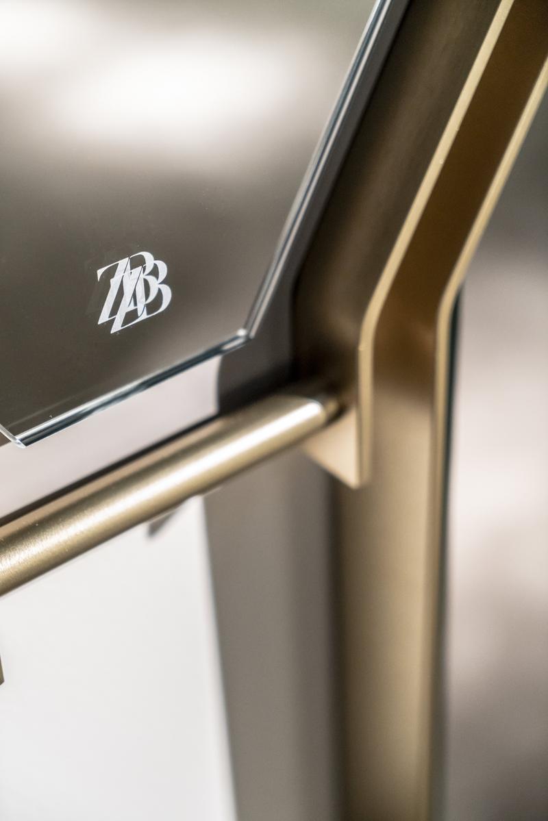 Wall mirror with metal frame | Twin by Bruno Zampa