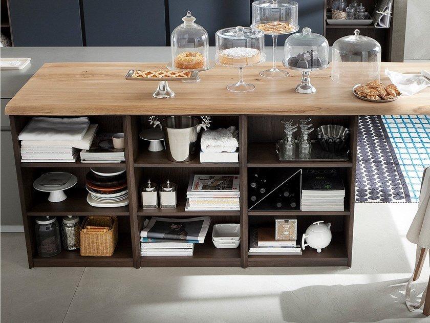 Open oak shelving unit | Ecolab 2 by Altacorte
