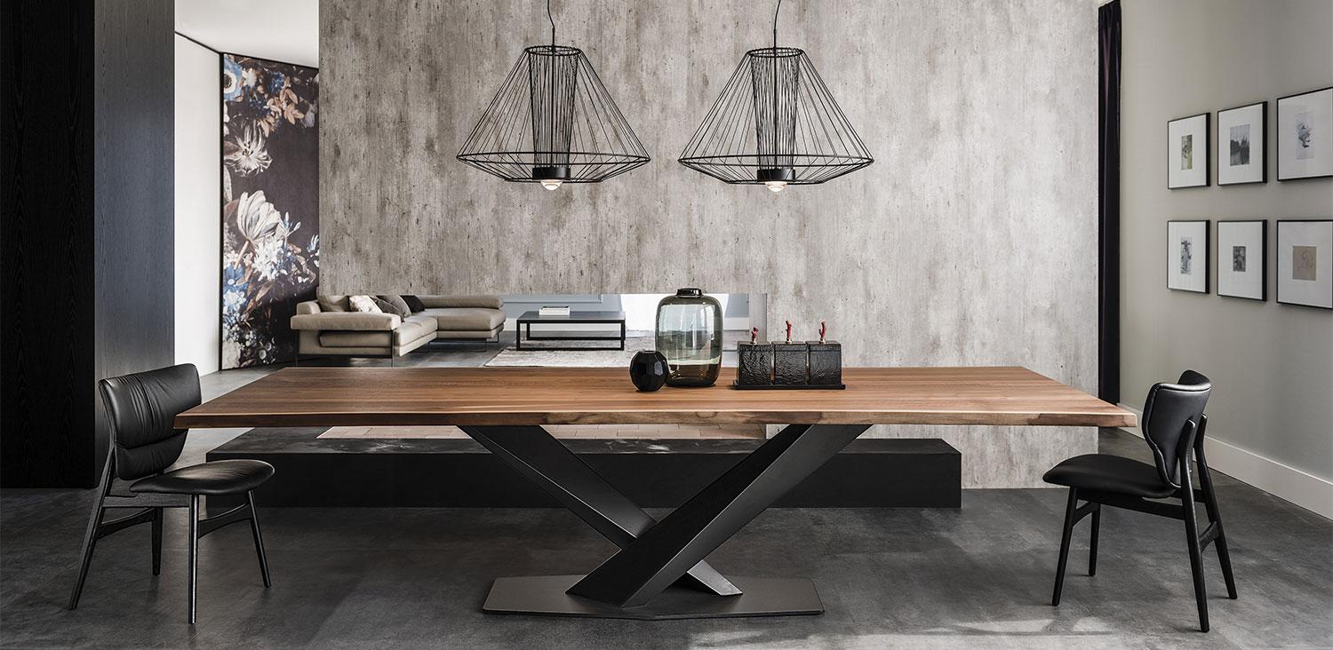 Rectangular metal table | Stratos Wood by Cattelan Italia