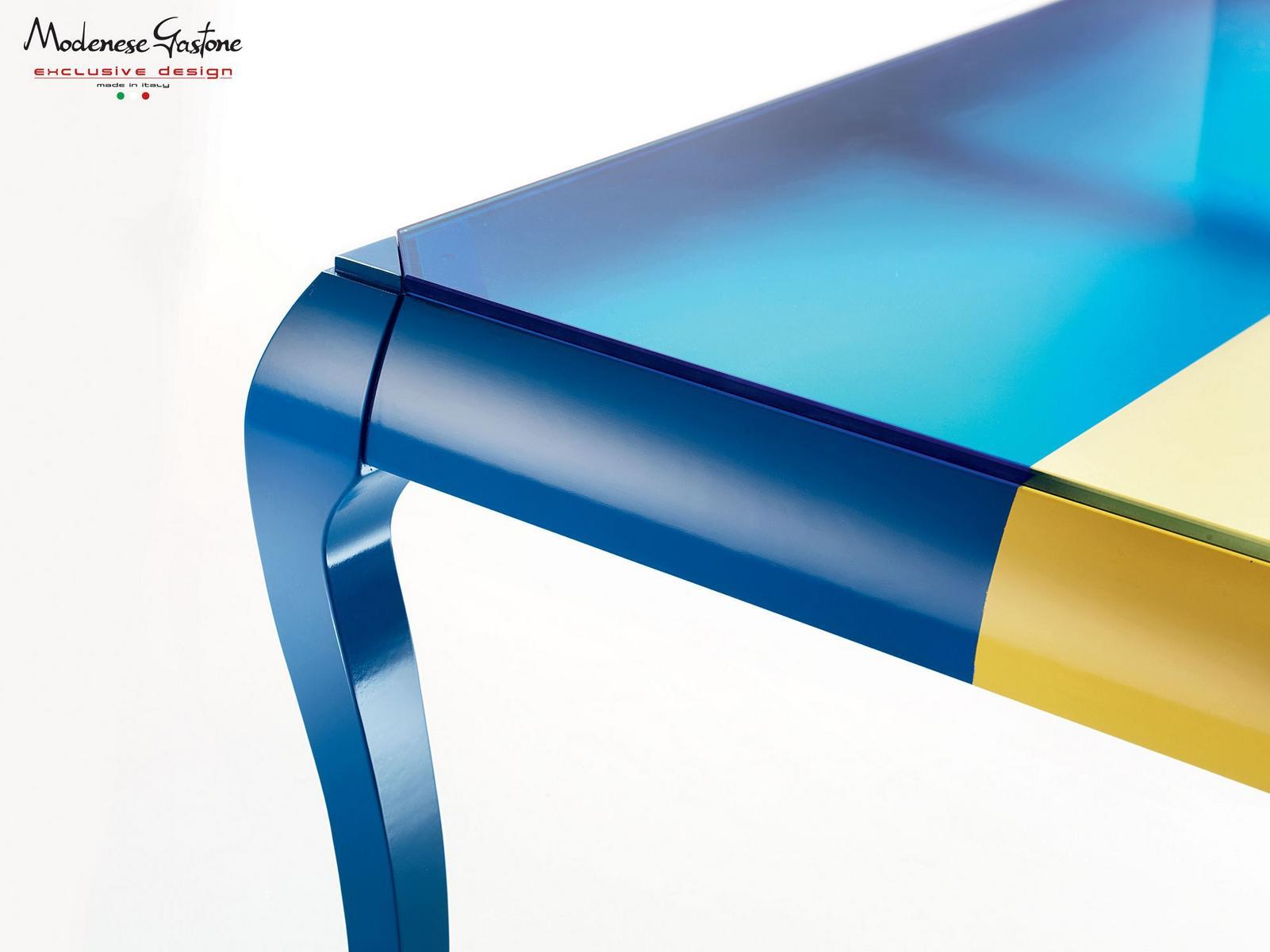 Rectangular glass dining table | Flag by Modenese Gastone
