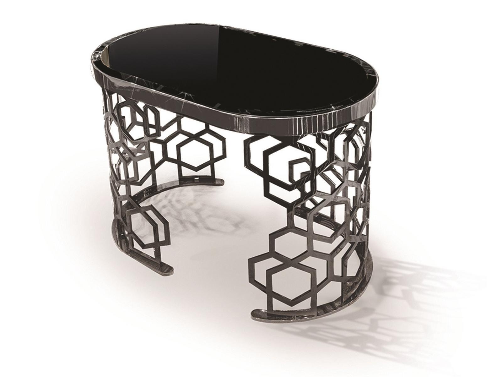 Oval stone coffee table | Manfred by Longhi