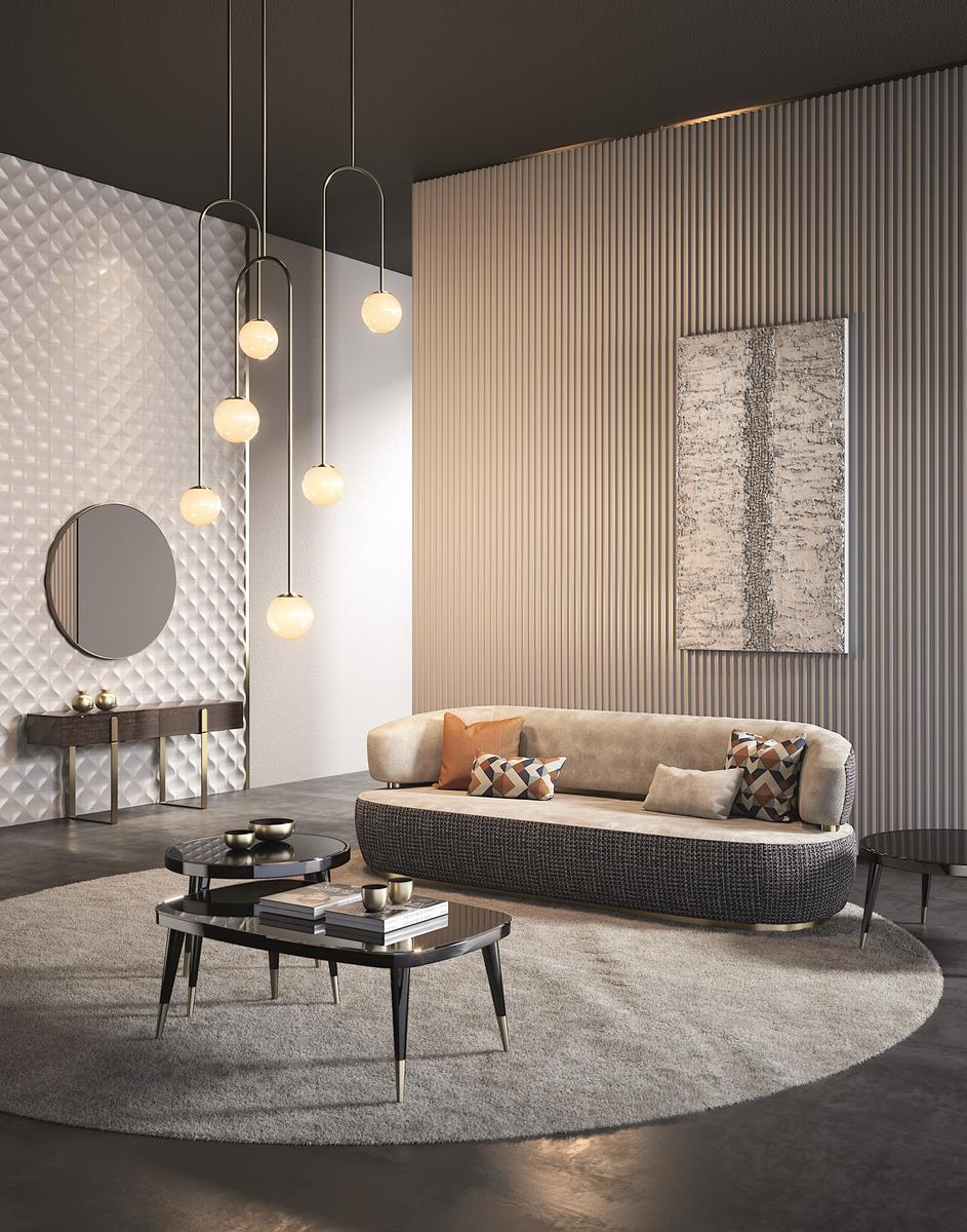 Rectangular wooden coffee table for living room | Black Tie E120 by Capital Collection