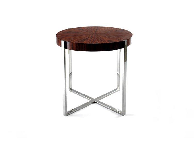Handmade round wood veneer coffee table | Broadway by Boca Do Lobo