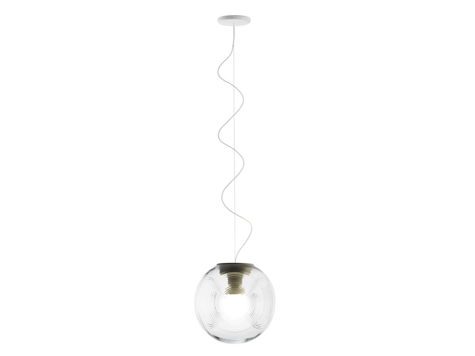 Fluorescent blown glass pendant lamp | Eyes by Fabbian