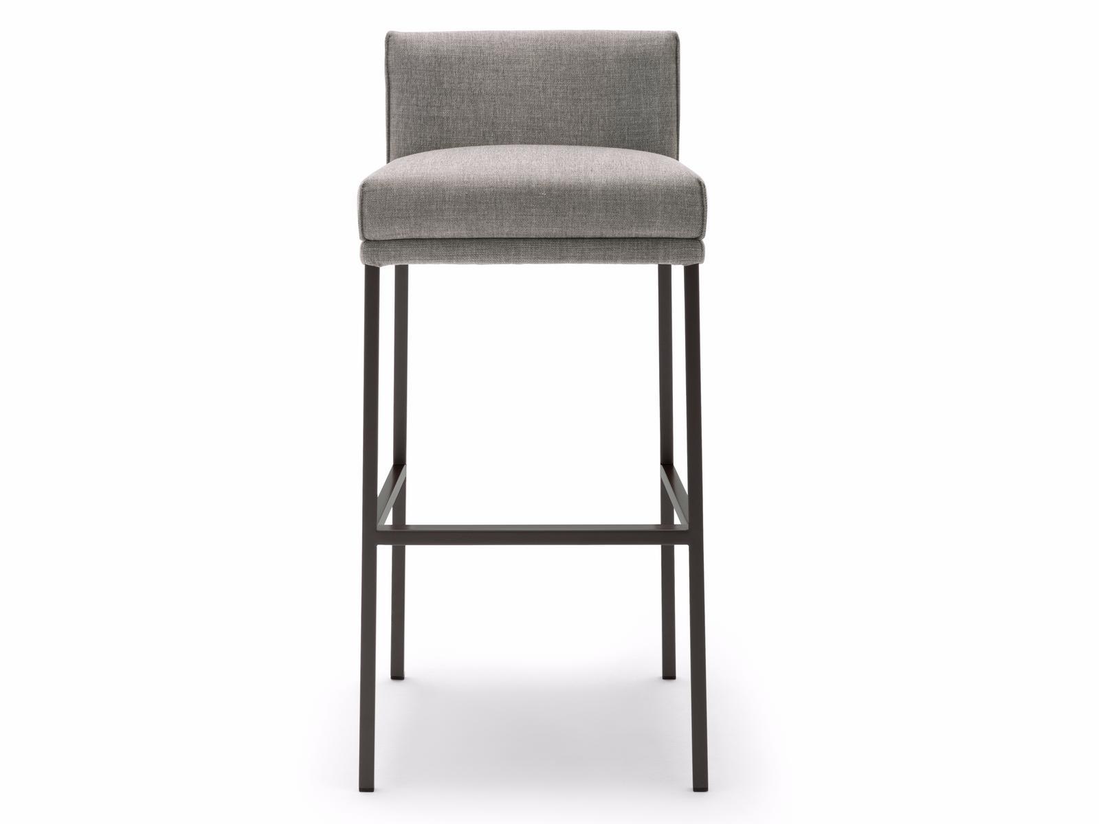 High fabric stool with footrest | 651 by Rolf Benz