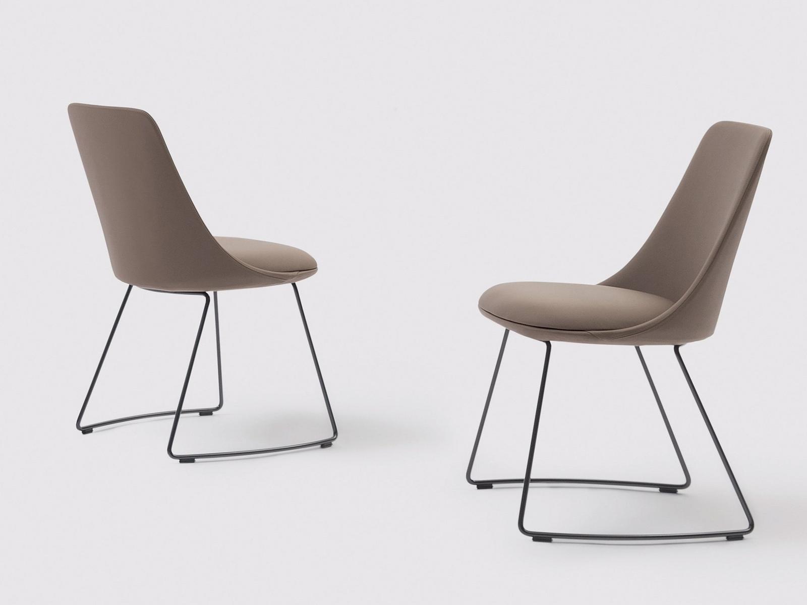 Sled base upholstered chair | Itala Si by Bonaldo