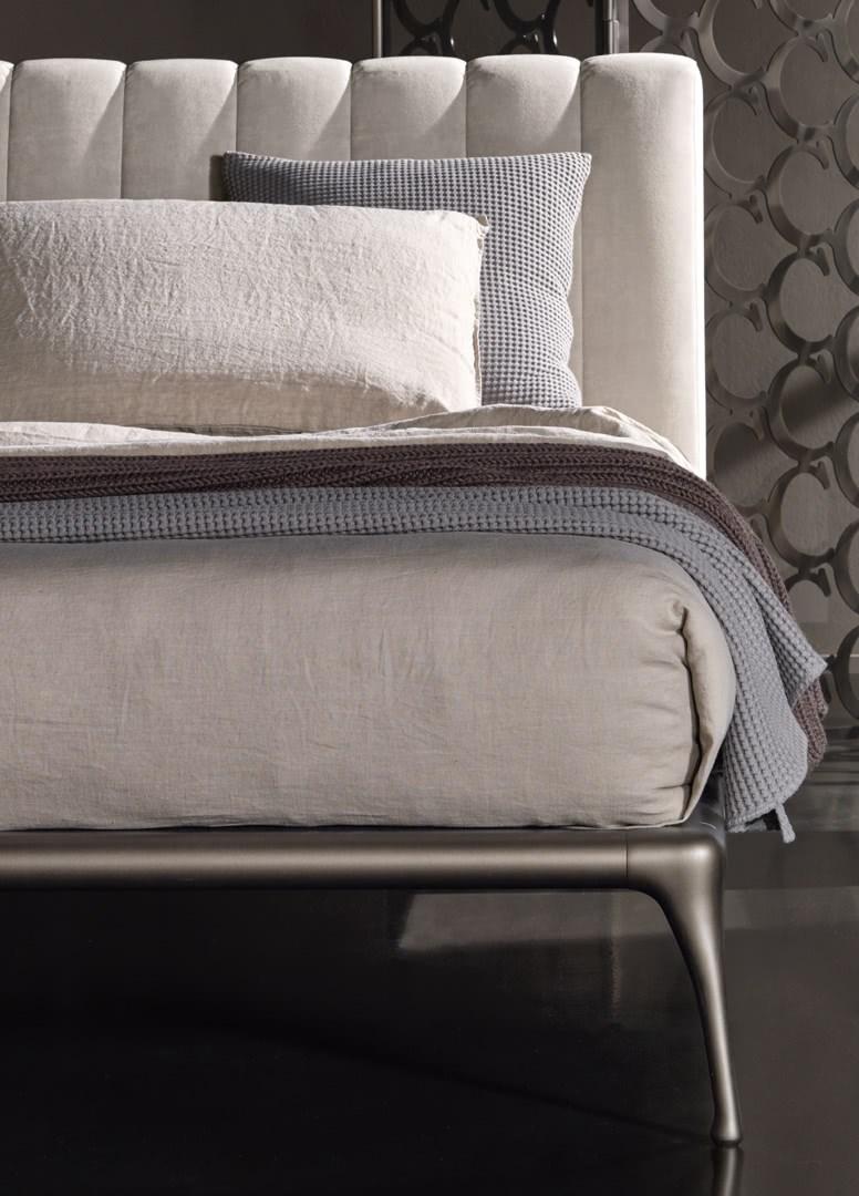 Double bed with upholstered headboard | Iseo by Cantori