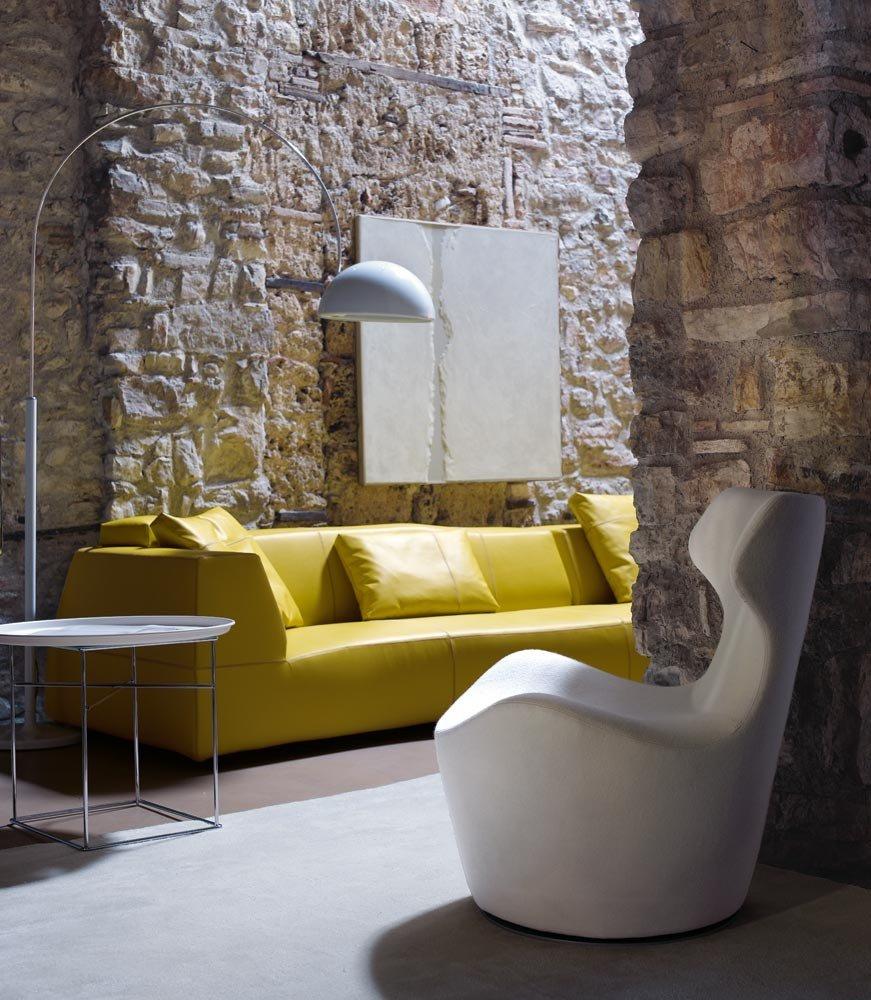 Swivel upholstered armchair | Piccola Papilio by B&B Italia