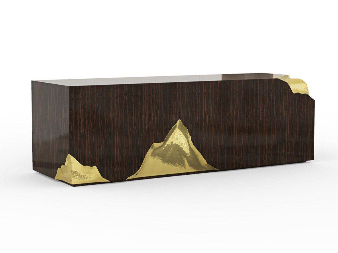 Rectangular ebony writing desk with drawers | Empire by Boca Do Lobo