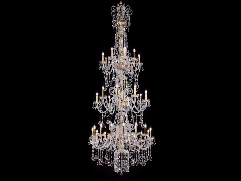 Incandescent blown glass chandelier with crystals | Glass Ve 871 32 / 871 64 by Masiero