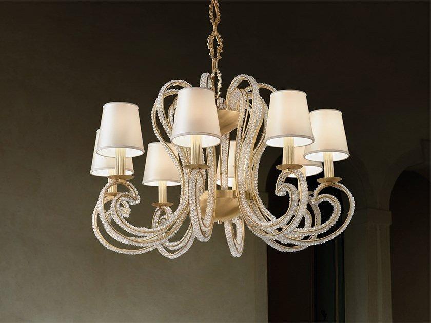 Metal chandelier with crystals | Cristalis 8 by Masiero