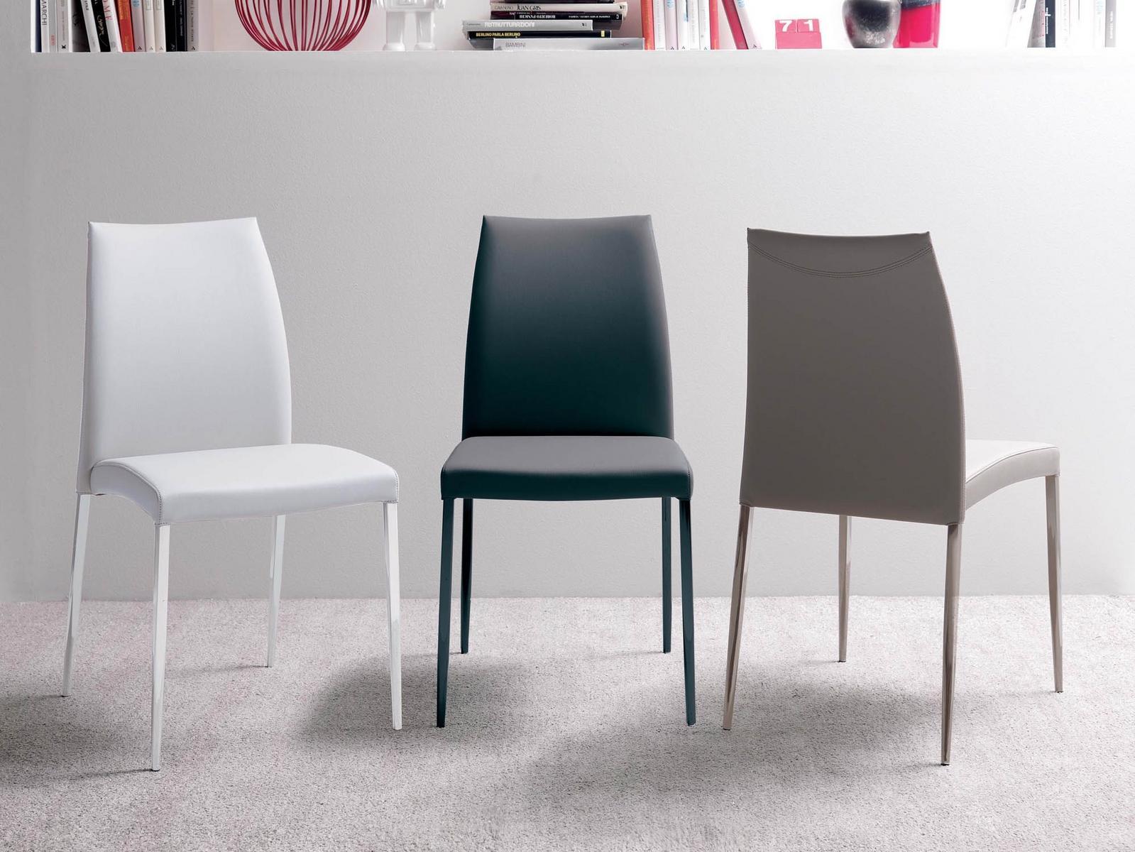 Upholstered Eco-leather chair | Nexus by Ozzio Italia