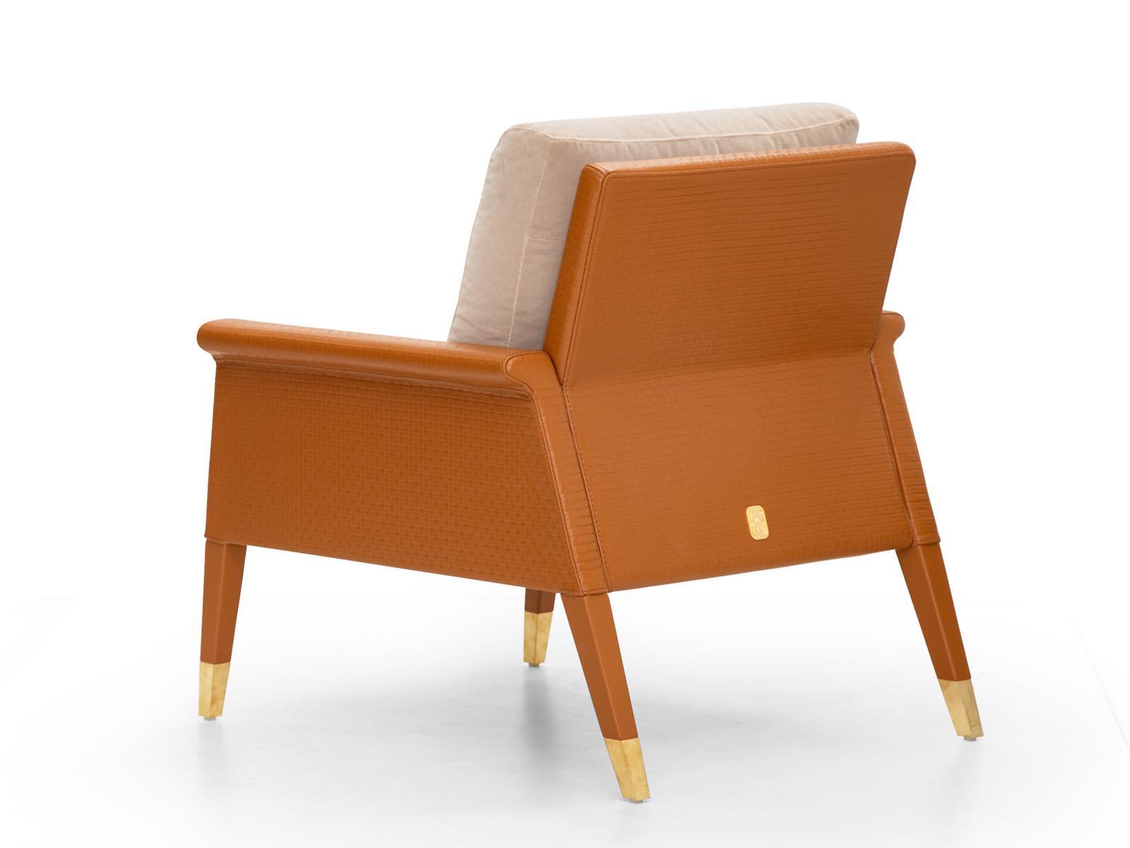 Leather armchair with armrests | Jean by Formitalia