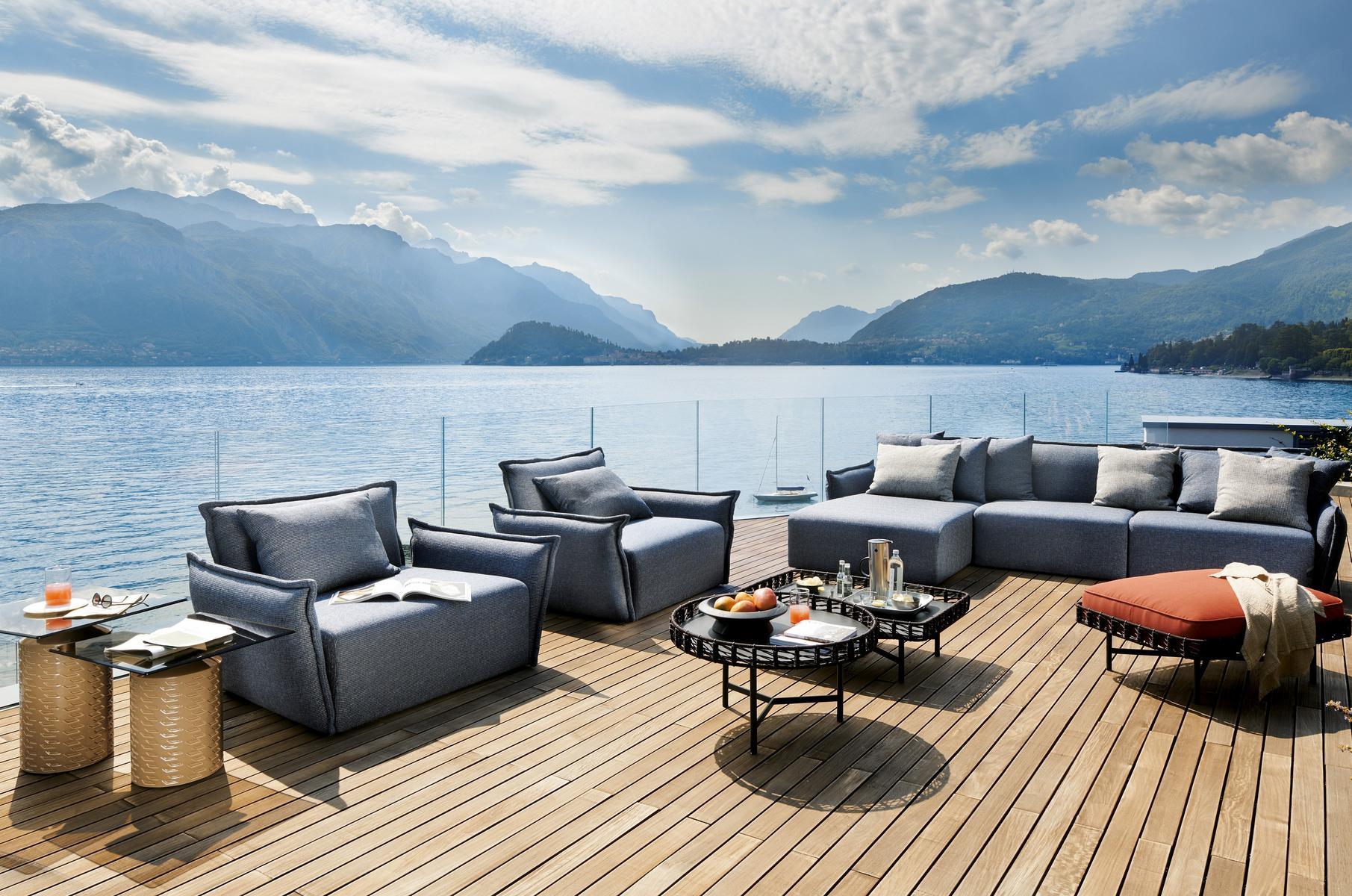 Sectional sofa with removable cover | Purple by Potocco