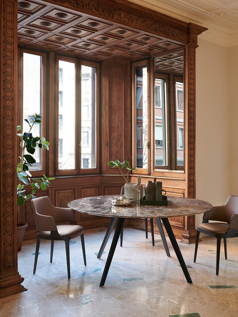 Round marble table | Katana by Potocco