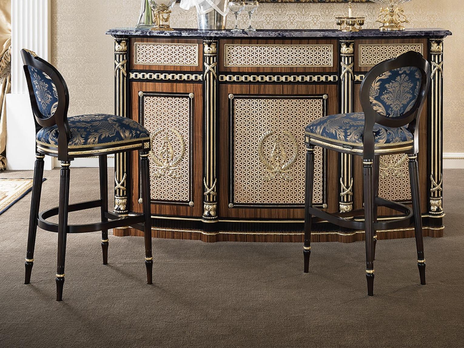 Upholstered fabric barstool | 14523 by Modenese Gastone