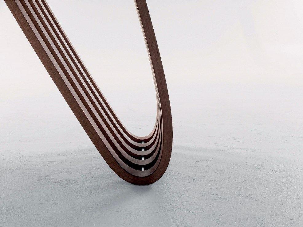 Rectangular wood and glass living room table | Arpa by Tonin Casa