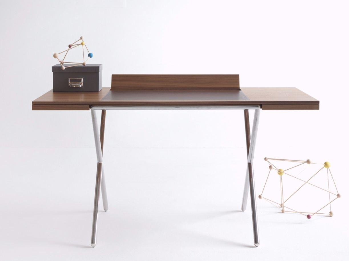 Walnut writing desk with drawers | Novelist by Lema