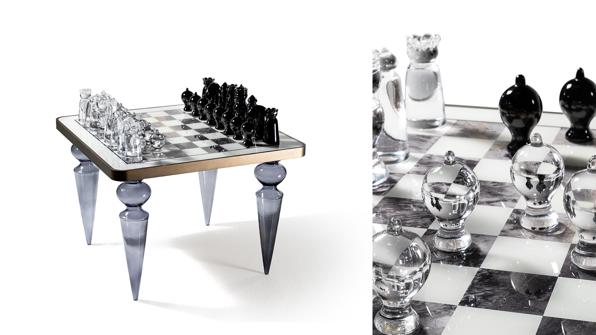 Game Murano glass coffee table | Scacchi by Reflex