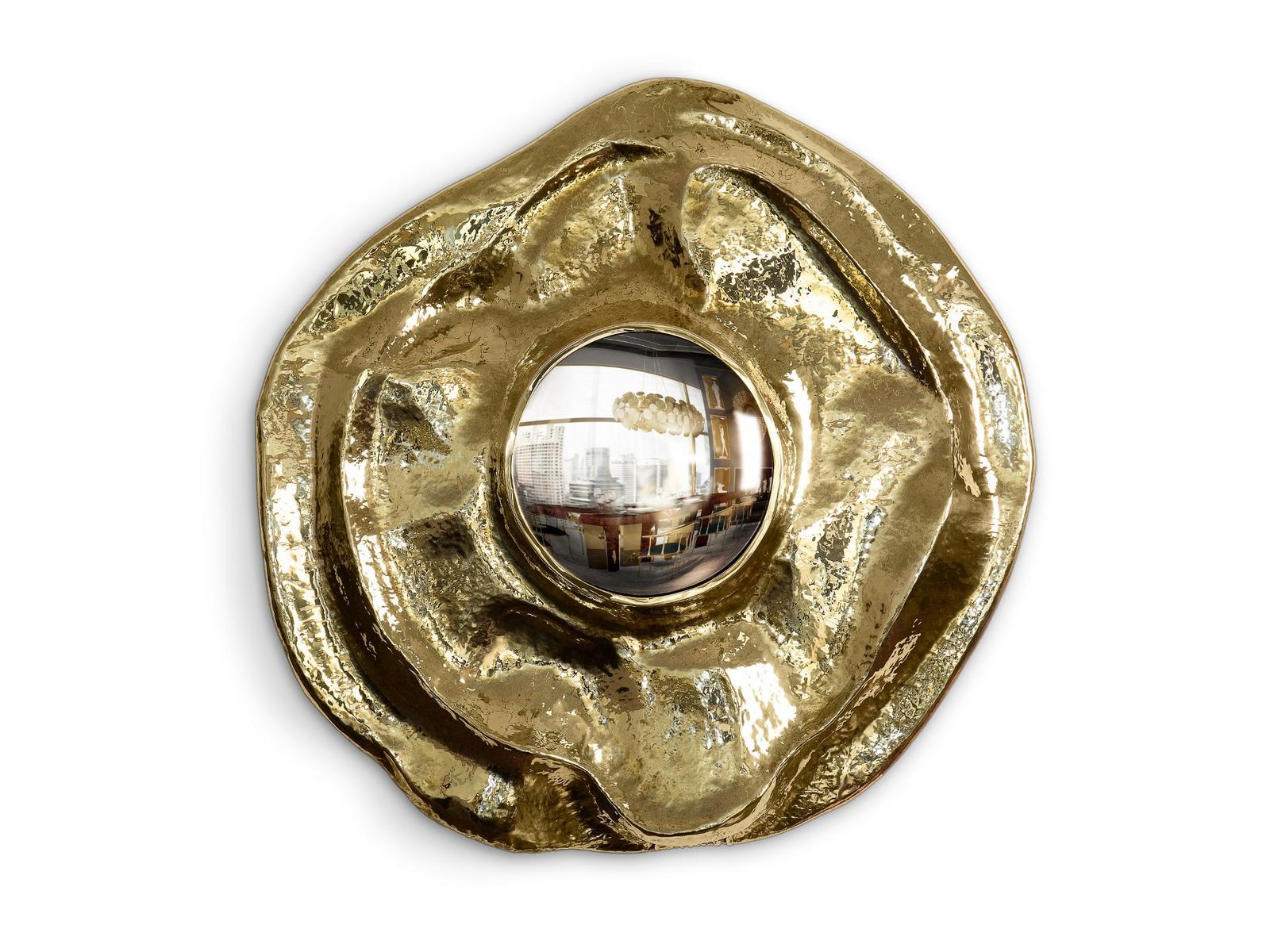 Round wall-mounted framed mirror | Angra by Boca Do Lobo