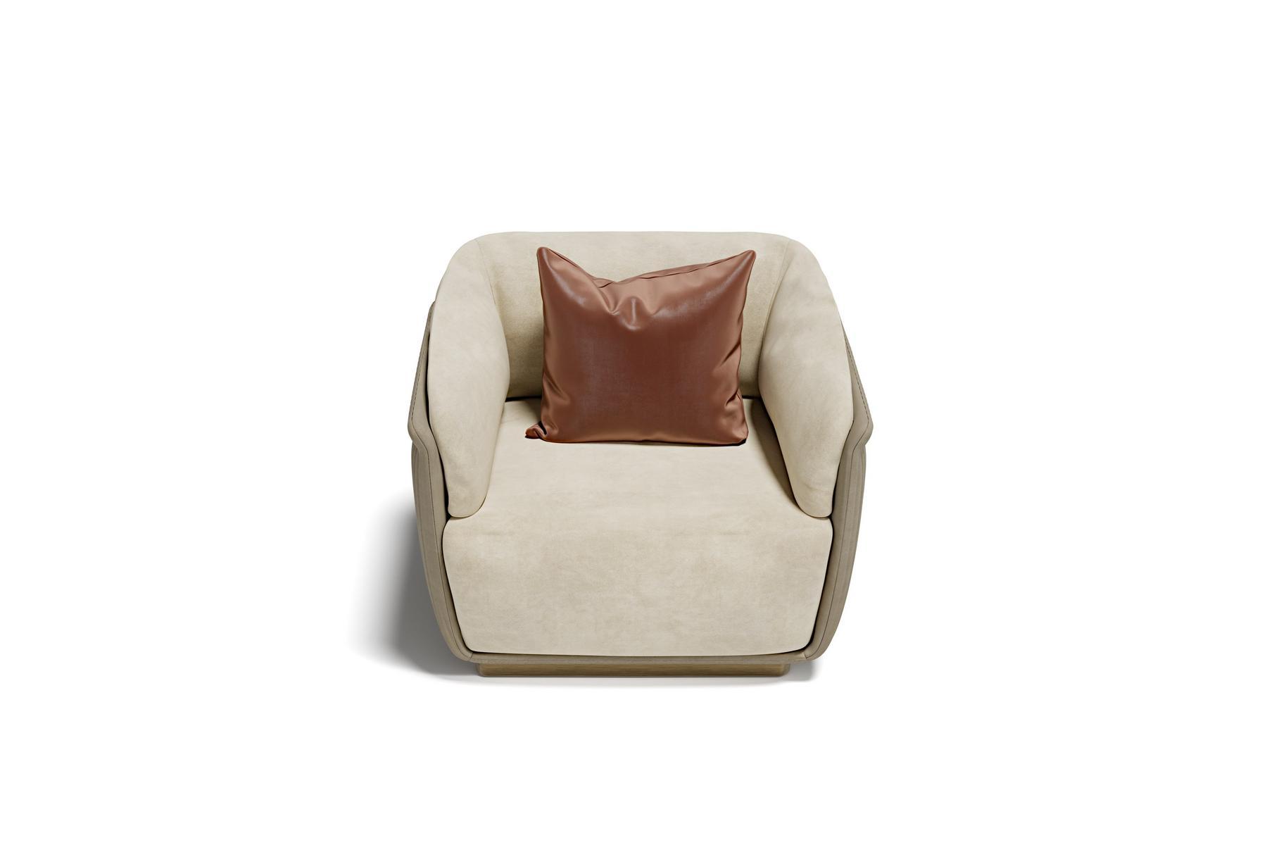 Upholstered fabric armchair with armrests | Allure by Capital Collection