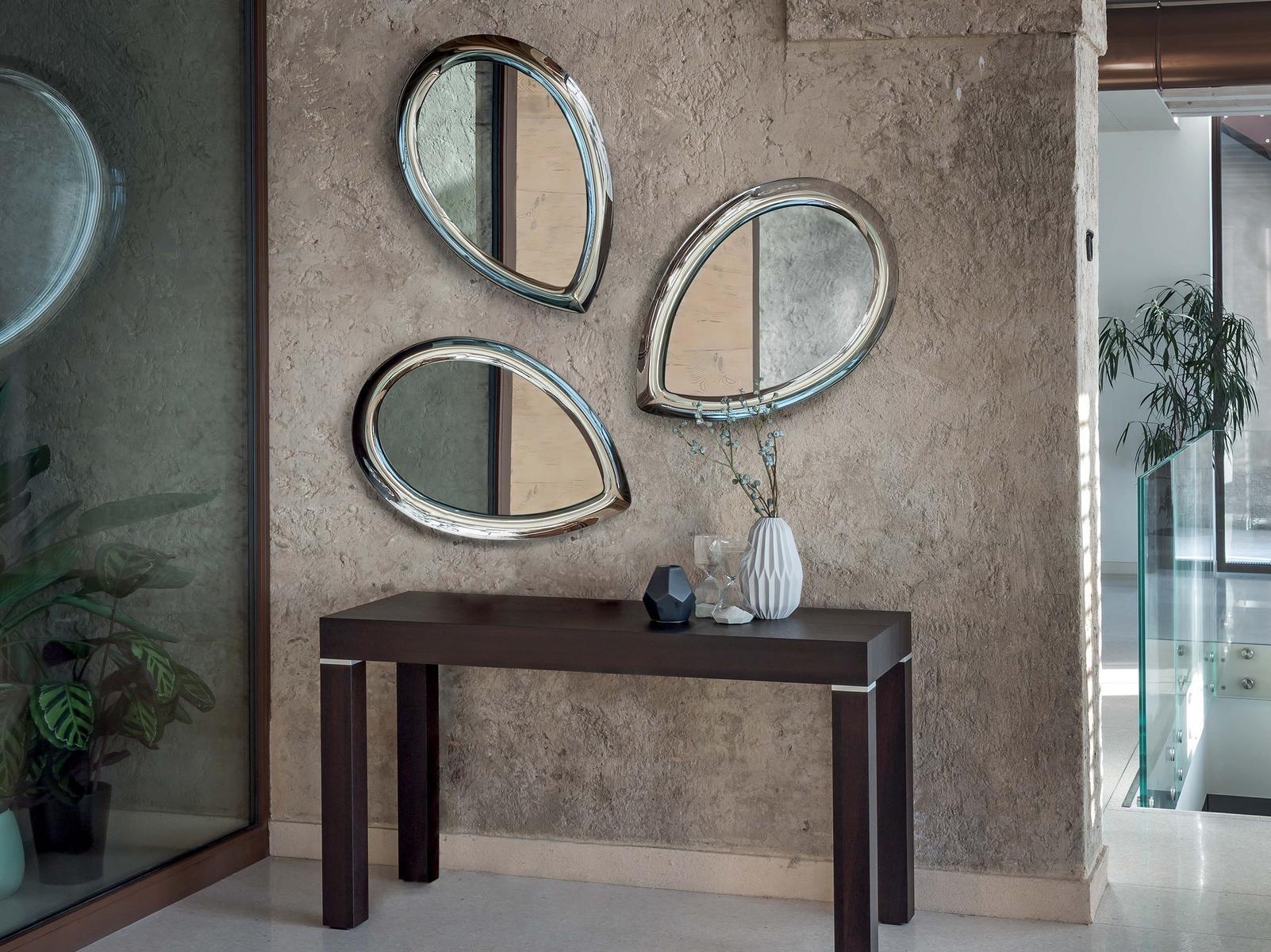 Wall-mounted framed mirror | Petalo by Riflessi
