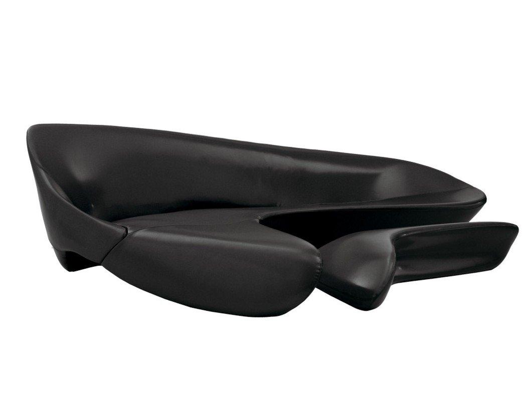 Curved sofa with footstool | Moon System by B&B Italia