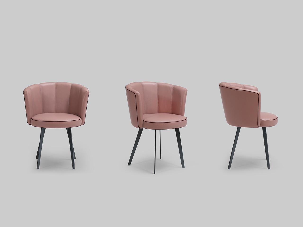 Upholstered fabric chair with armrests | Diva by Borzalino