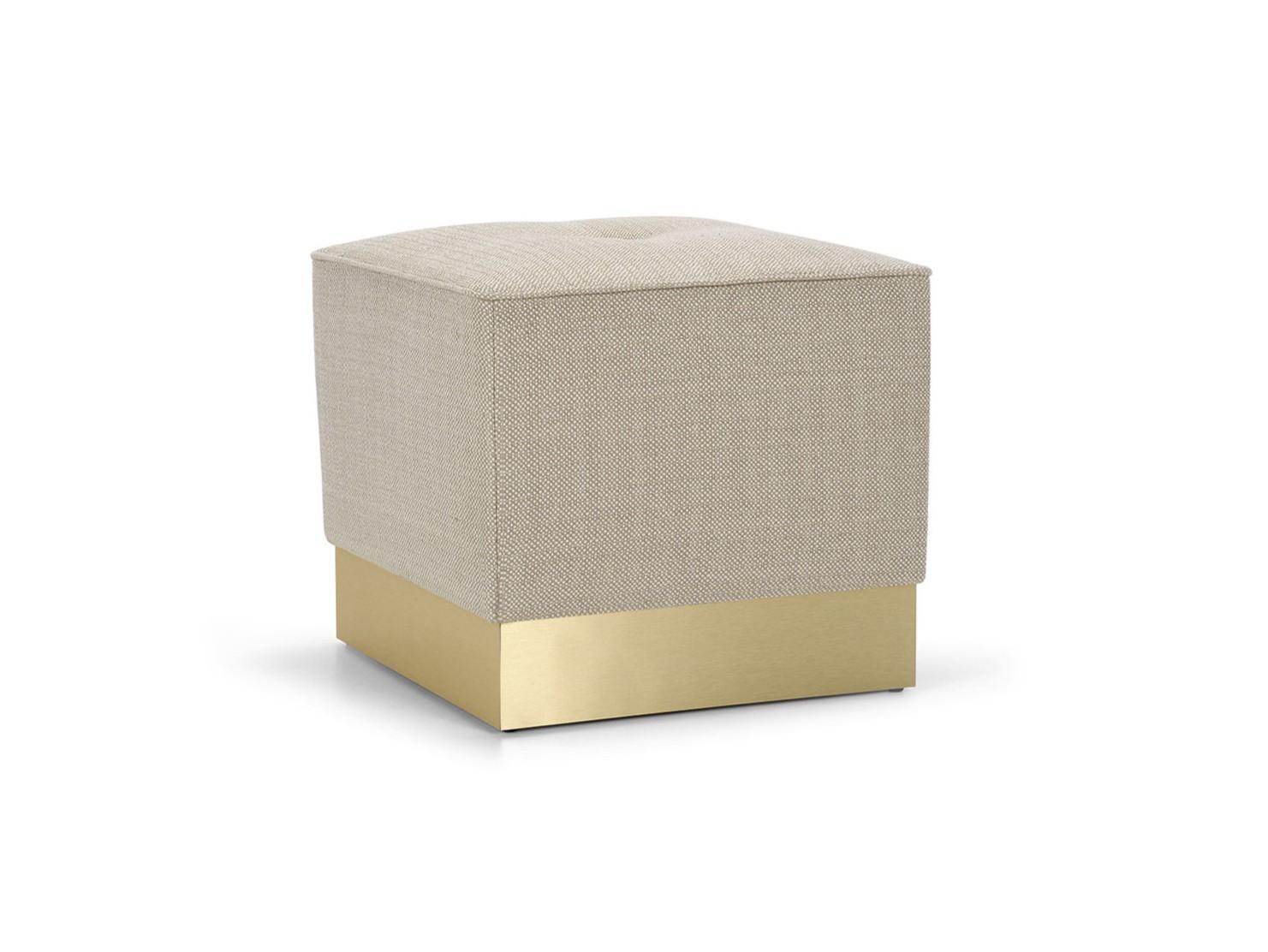 Upholstered square fabric pouf | Eos by Domingo salotti
