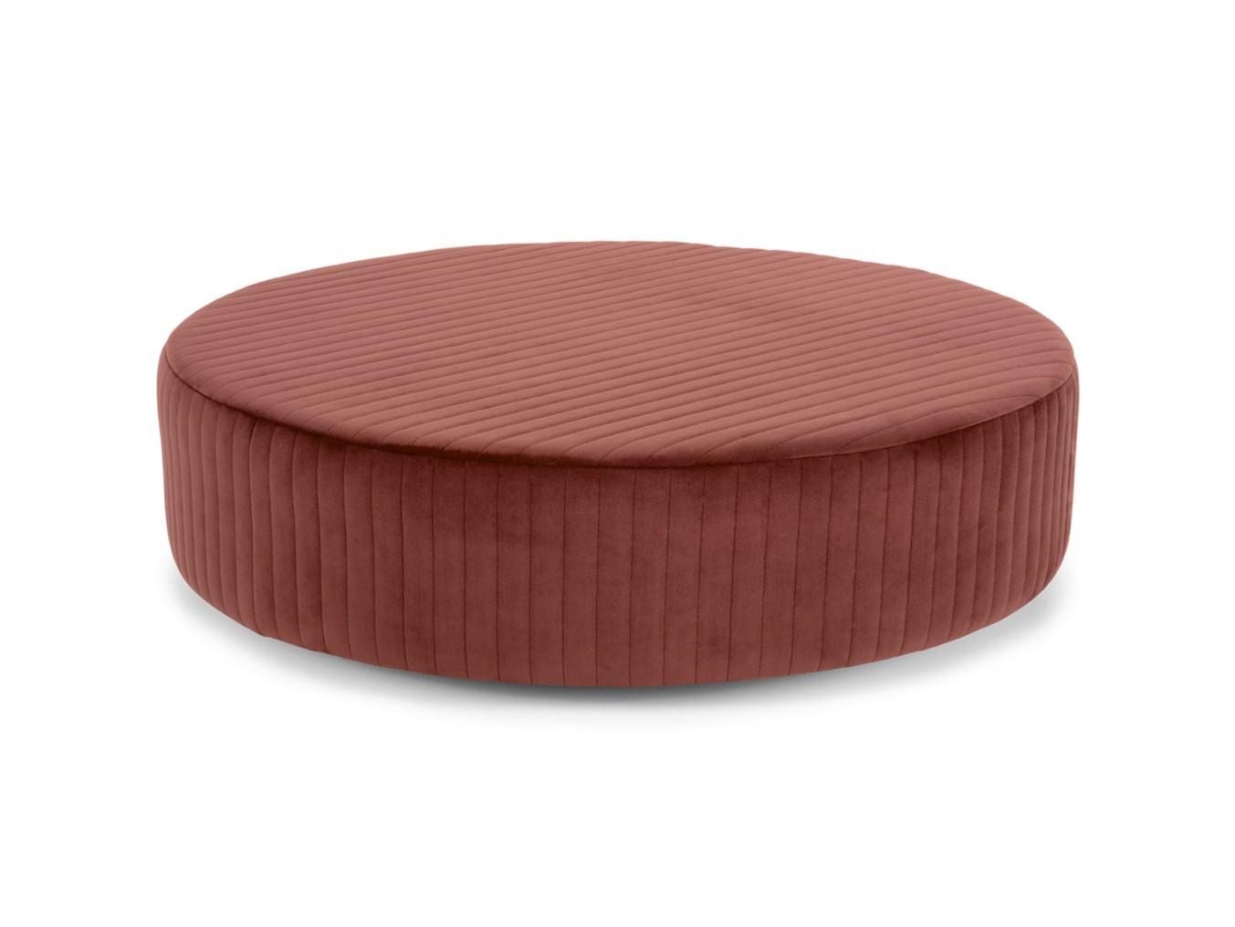 Upholstered round fabric pouf | Febe by Domingo salotti