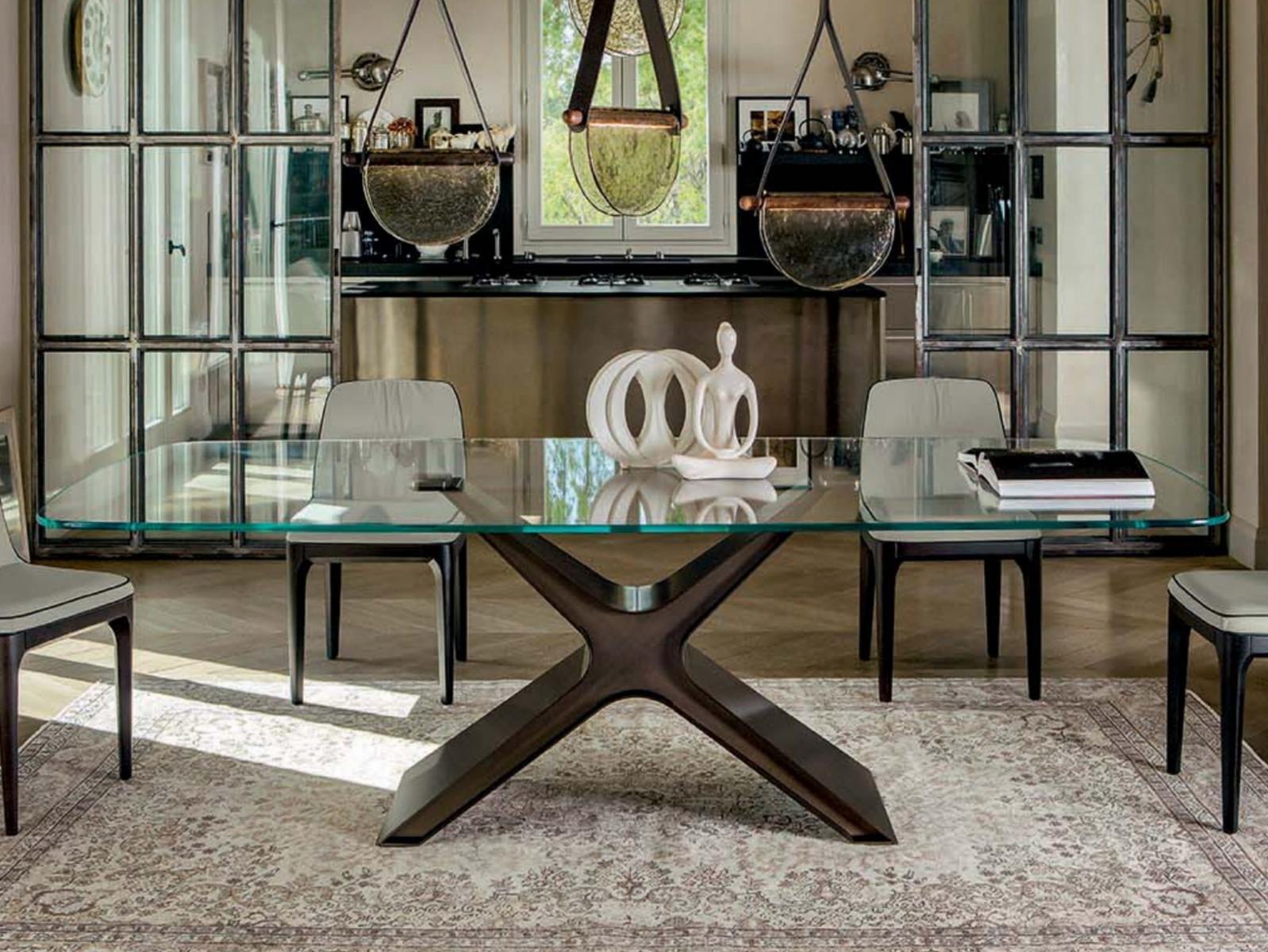 Rectangular glass table | Calliope Xxl by Tonin Casa