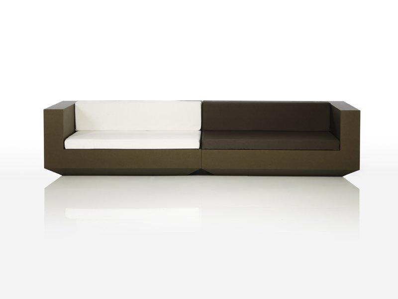 Corner polyethylene garden sofa | Vela L by Vondom